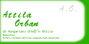 attila orban business card